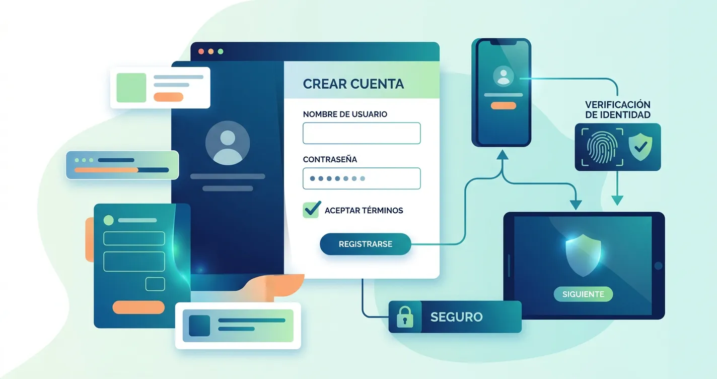 Formulario de registro y configuración de cuenta CHEXX