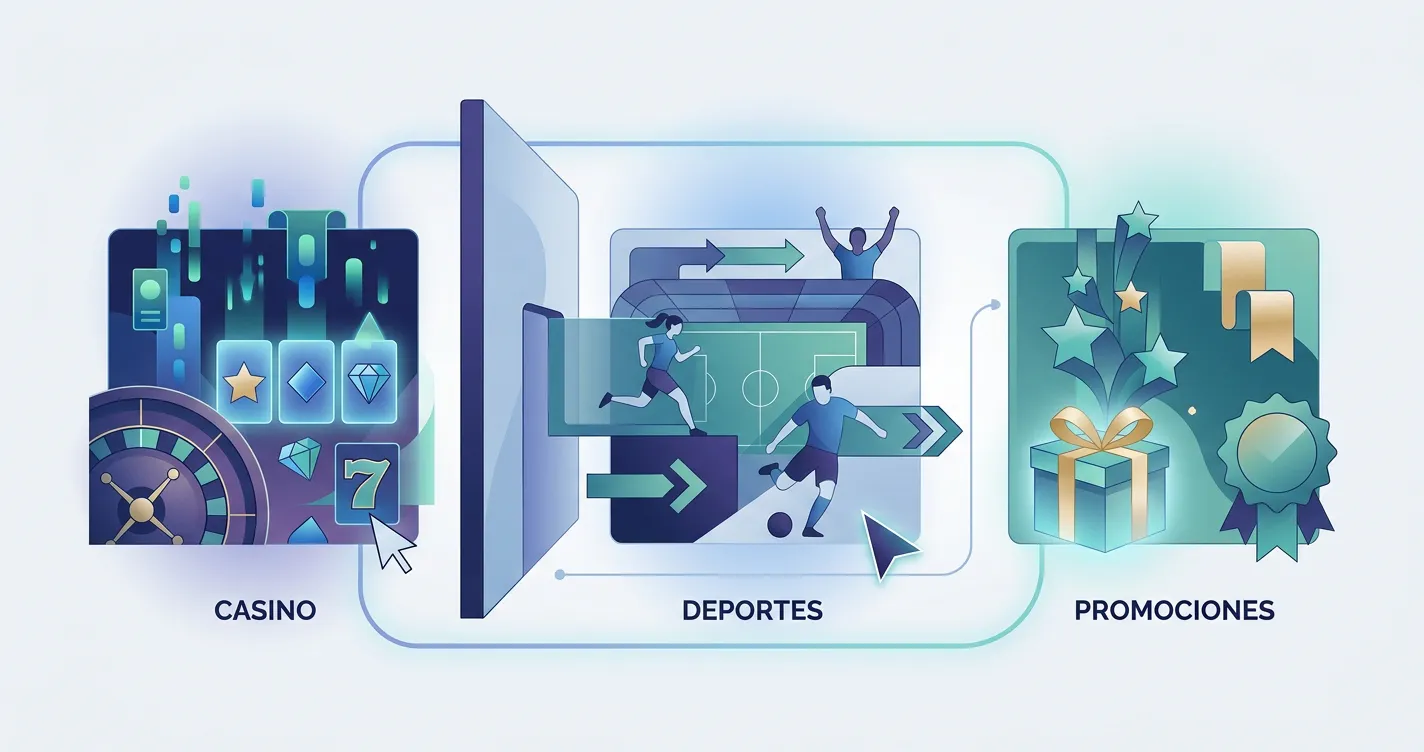 Representación de juegos de casino y apuestas deportivas